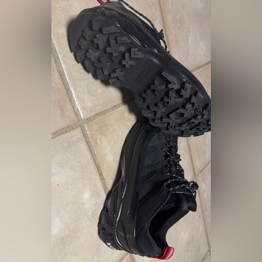 Burberry Black and Red Athletic Shoes